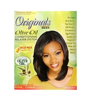 Africa’s Best Organics Olive Oil Conditioning Relaxer System 2 Complete Application Super