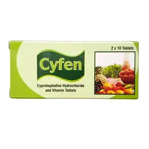 Cyfen Crproheptadine Hydrochloride and Vitamin Tablets 2 x 10 Tablets