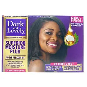 Dark & Lovely Superior Moisture Plus No-Lye Relaxer Kit Super