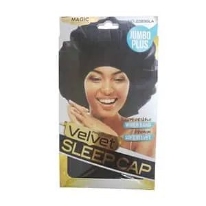 Magic Jumbo Plus Premium Velvet Sleep Cap 2289BLA