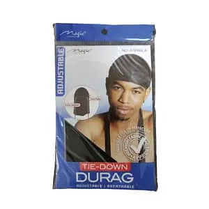 Magic Tie-Down Breathable Adjustable Durag 4769BLA