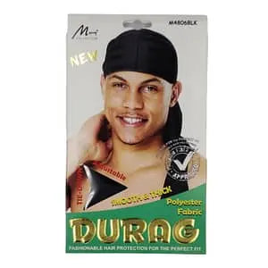 Murry Adjustable Tie-Down Smooth & Thick Durag M4806BLK