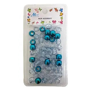 Murry Hair Accessory Glittery Transparent And Coloured Beads