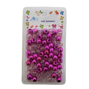 Murry Hair Accessory Glittery Transparent And Coloured Beads (2 Layers)