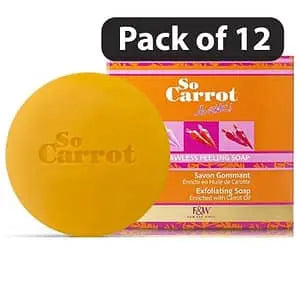 (Pack of 12) F&W So Carrot So White Exfoliating Soap 200g