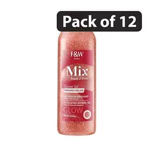(Pack of 12) Fair & White Paris Mix Ready to Glow Exfoliating Shower Gel 940ml