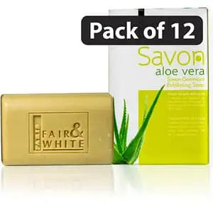 (Pack of 12) Fair & White Savon Gommant Exfoliating Soap 200g