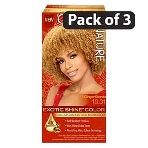 (Pack of 3) Creme of Nature Exotic Shine Color Ginger Blonde 10.01