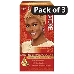 (Pack of 3) Creme of Nature Light Exotic Shine Color Golden Blonde 9.23
