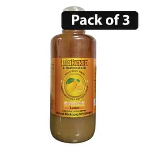(Pack of 3) Makazo African Black Soap 977ml
