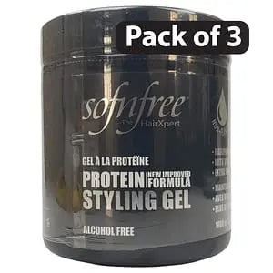 (Pack of 3) Sofnfree Black Protein Styling Gel