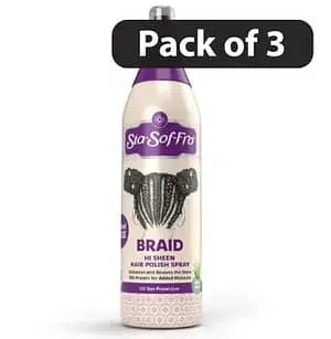(Pack of 3) Sta-Sof-Fro Braid Hi Sheen Hair Polish Spray 350ml