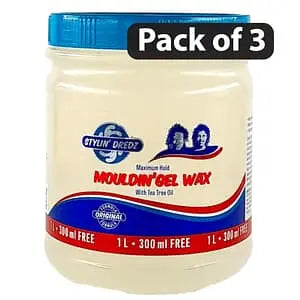 (Pack of 3) Stylin Dredz Maximum Hold Mouldin Gel Wax