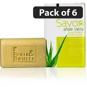 (Pack of 6) Fair & White Savon Gommant Exfoliating Soap 200g