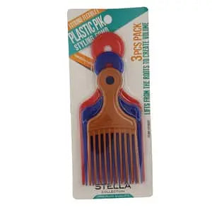 Stella Plastic Pik Styling Comb 3Pcs Pack 2470AST