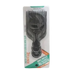 Stella Strong Flexible Plastic Pik Styling Comb 3Pcs Pack 2470BLA