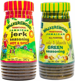 Walkerswood Jamaican Seasoning Combo (Jerk Hot&spicy, Green Seasoning All Purpose) 280g